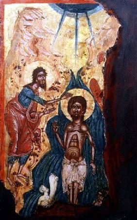 The Baptism of Christ (fragment of)Macedonian icon mid 17th c