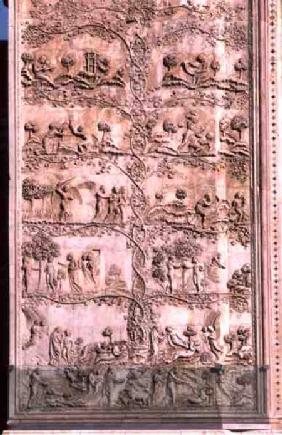 Bas-relief panel depicting scenes from Genesisfrom the lower cathedral facade early 14th