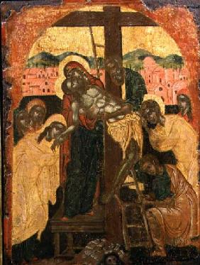 The Descent from the Cross (Deposition)Dalmatian icon c.1700