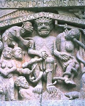 The Devil and Hellfrom the Last Judgement on the West Portal tympanum c.1135