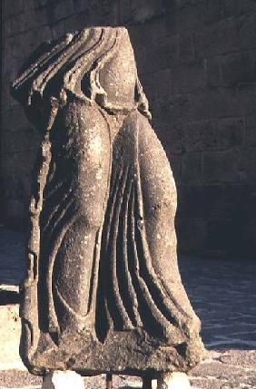 Fragment of a sculpture of a standing womanRoman 2nd centur