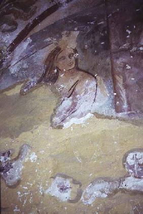 Fresco of a female figurepossibly from the Alcove early 8th