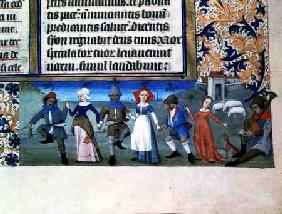 Lat 873 f.21 Dance of the shepherds 15th centu