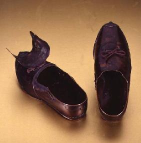 Pair of Shoes, after a Dutch original,Japanese c.17th cen