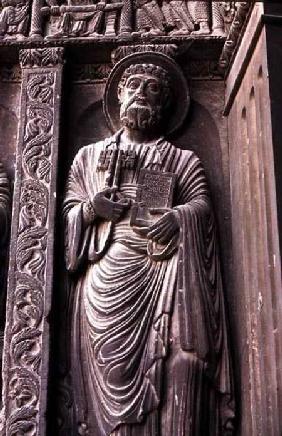 Relief sculpture of St. Peter from the Facade of St. Trophime 12th centu