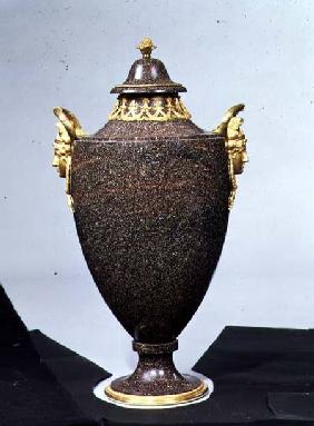 Vase-shaped porphyry urn with ormolu mountsSwedish c.1800