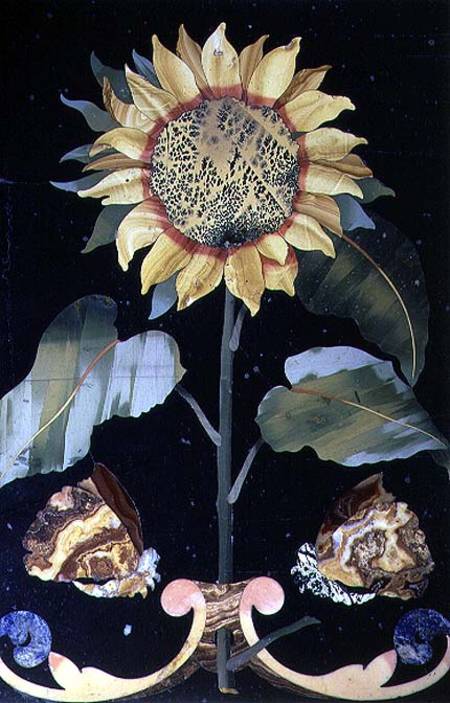 Tile with a Sunflower Design von Anonymous