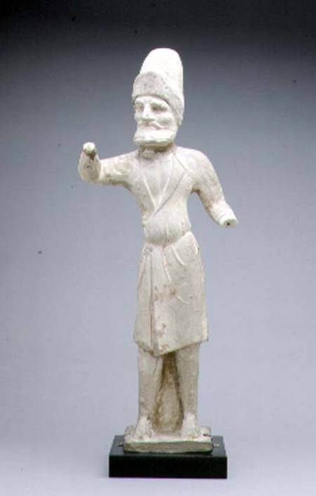 Tomb figure of a groom or merchant, Chinese,Tang Dynasty von Anonymous