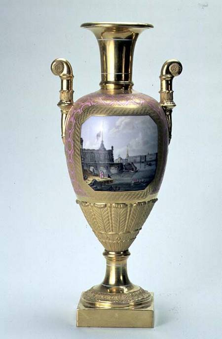 Vase with a view of the Winter Palace from the Fortress of SS. Peter and Paul from the Imperial Porc von Anonymous
