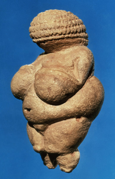 The Venus of Willendorf, side view of female figurine, Gravettian culture,Upper Palaeolithic Period von Anonymous