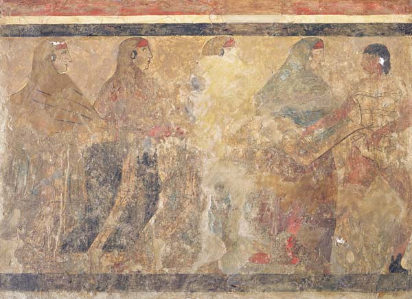 Ritual Funeral Dance, decoration from Tomb no. 11 from Via dei Cappuccini,Ruvo von Anonymous
