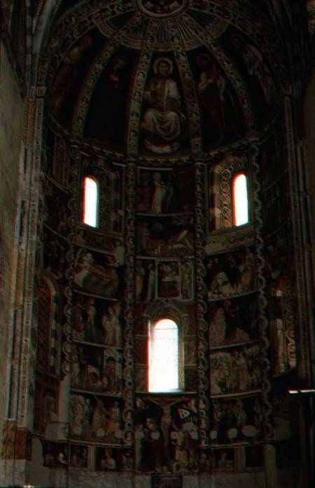 View of the apse decorated with frescos (photo) von Anonymous