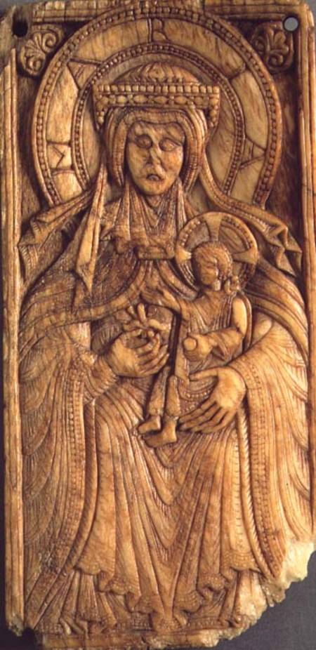 Virgin and Child, relief plaque,from Northern France von Anonymous