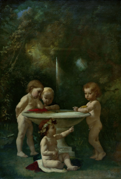Kinder am Springbrunnen von Anselm Feuerbach