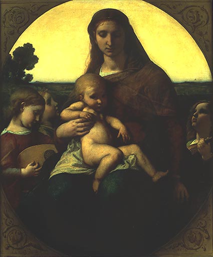 Maria mit dem Kinde zwischen musizierenden Engeln von Anselm Feuerbach