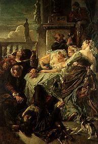 Der Tod des Pietro Aretino. 1854