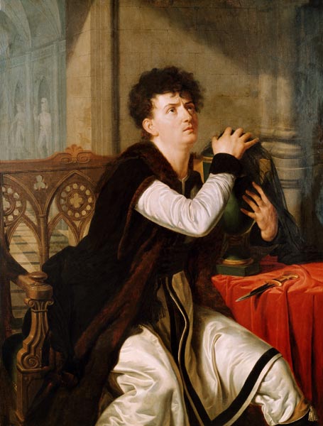 Portrait of Francois Joseph Talma (1763-1826) as Hamlet (oil on canvas) von Anthelme Francois Lagrenée