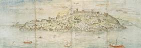 Panoramic View of Tarragona, Spain  and 1600th C