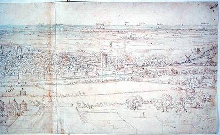 Utrecht (pen and ink and w/c on paper) von Anthonis van den Wyngaerde