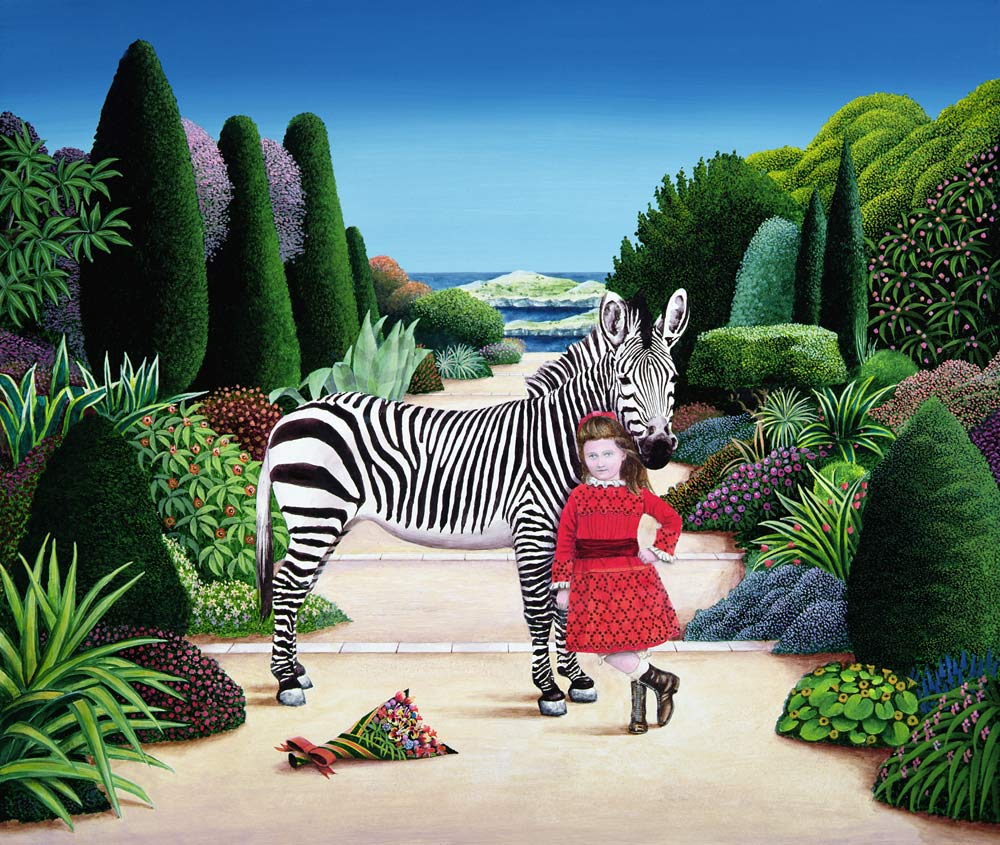 Girl with Zebra  von Anthony  Southcombe