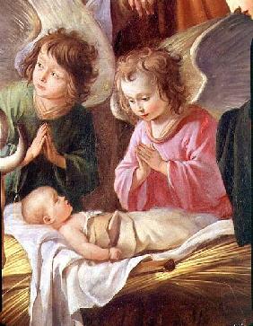 Adoration of the Shepherds, detail of the Angels and Child c.1638