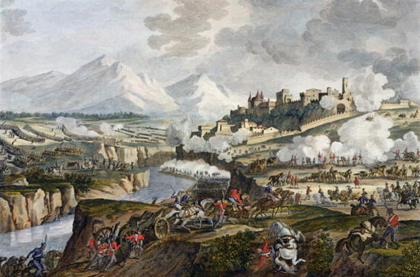 The Battle of Roveredo, 18 Fructidor, Year 4 (September 1796) engraved by Jean Duplessi-Bertaux (174 von Antoine Charles Horace Vernet
