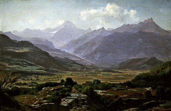 A valley at dawn von Antoine Chintreuil