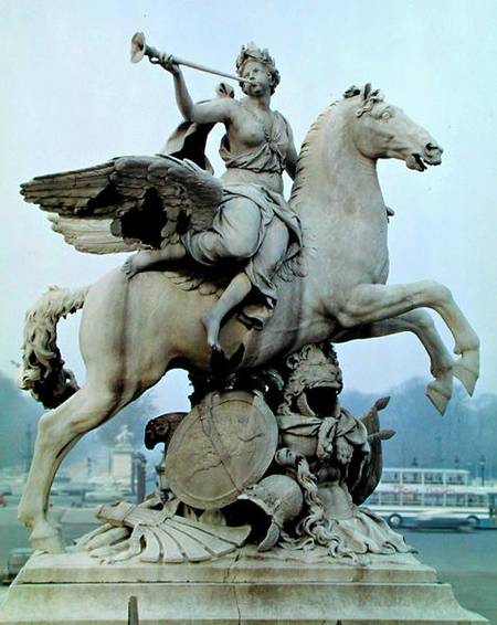 Fame Riding Pegasus ('Le Cheval de Marly') von Antoine Coysevox