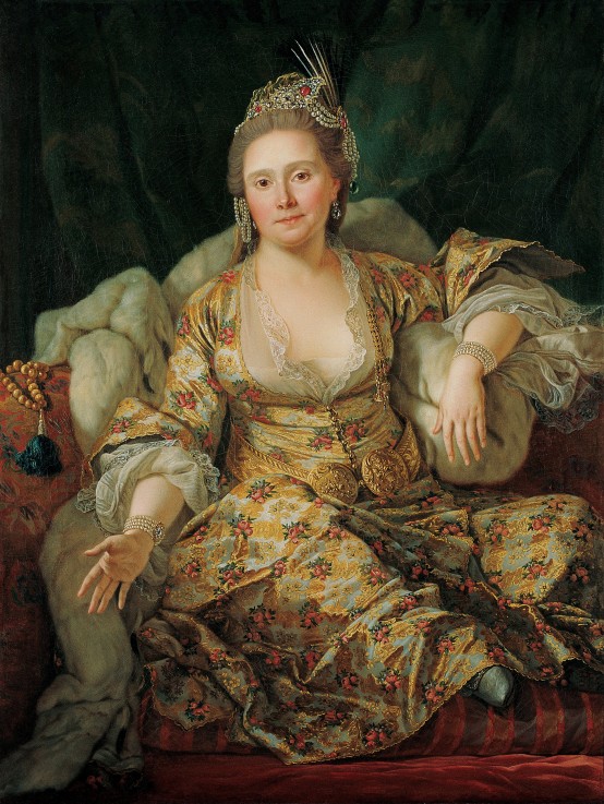 Bildnis Annette Duvivier, Comtesse de Vergennes, im türkischen Kleid von Antoine de Favray