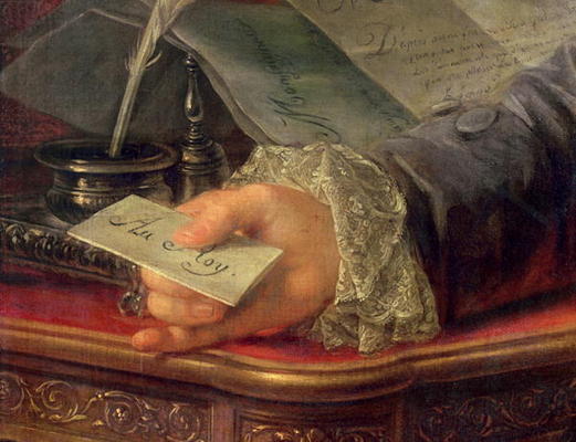 Charles Gravier (1719-87) Count of Vergennes (oil on canvas) (detail of 257923) von Antoine Francois Callet