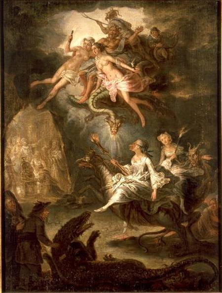 The Arrival at the Sabbath and the Homage to the Devil von Antoine Francois Saint-Aubert