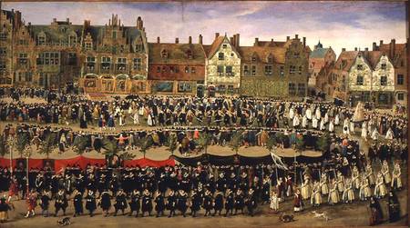 Procession of the Maids of the Sablon in Brussels von Antoine or Anthonis Sallaert