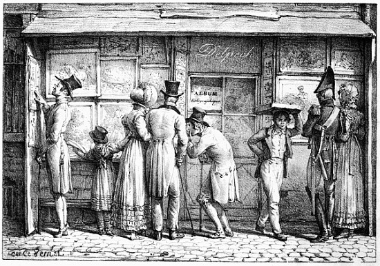 Delpech''s Lithographic Print Shop, c.1818 von Antoine Charles Horace (Carle) Vernet