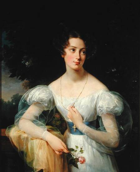 Portrait of Hortense Ballu, future Madame Alphonse Jacob-Desmalter von Antoinette Cecile Hortense Haudebourt-Lescot