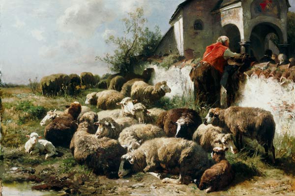 Die Schafherde von Anton Braith