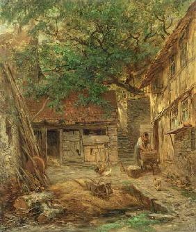 A Farmhouse Courtyard 1862