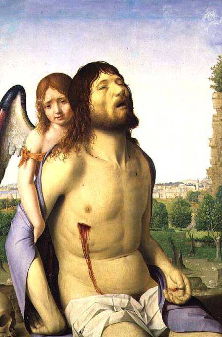 The Dead Christ Supported by an Angel von Antonello da Messina