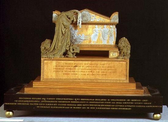 Model for the Monument of Francesco Pisano (wood and wax) von Antonio  Canova