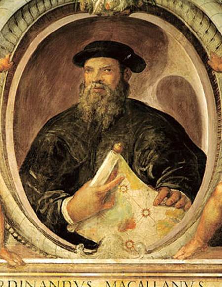 Ferdinand Magellan (c.1480-1521) from the 'Sala del Mappamondo' (Hall of the World Maps) von Antonio Giovanni de Varese