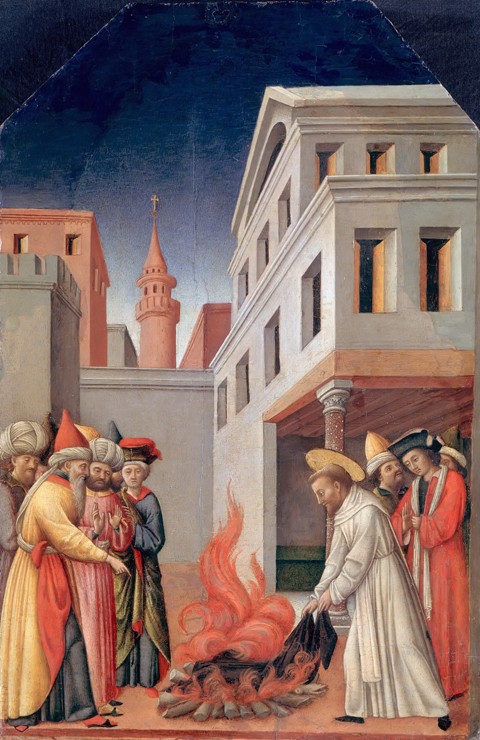 Das Feuerwunder vor dem Sultan von Antonio Vivarini
