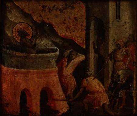 The 'Martyrdom' of St. John the Evangelist (panel) von Arcangelo  di Cola da Camerino