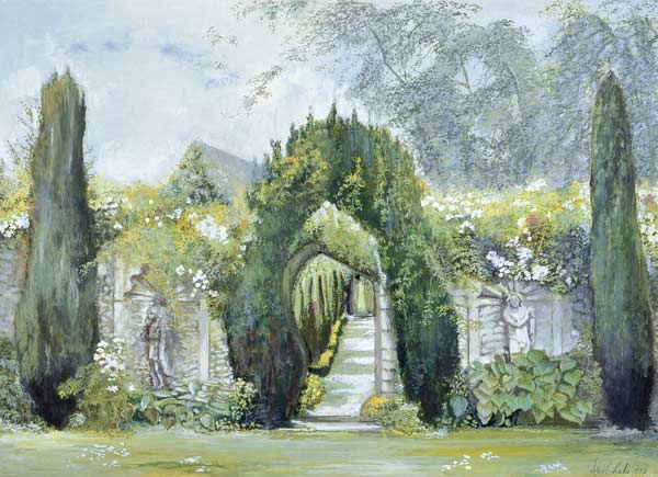Yew Arches, Garsington Manor, 1997 (tempera)  von Ariel  Luke