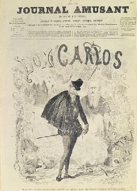 Front page of ''Le Journal Amusant'', with a caricature of Don Carlos, from the opera ''Don Carlos''