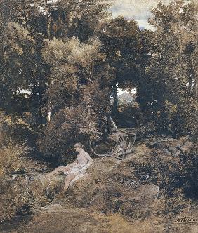 Quellnymphe (Pan, die Nymphe verfolgend) 1855