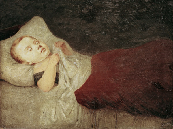 Schlafendes Kind von Arnold Böcklin
