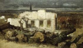 Zerstörtes Haus bei Kehl 1870