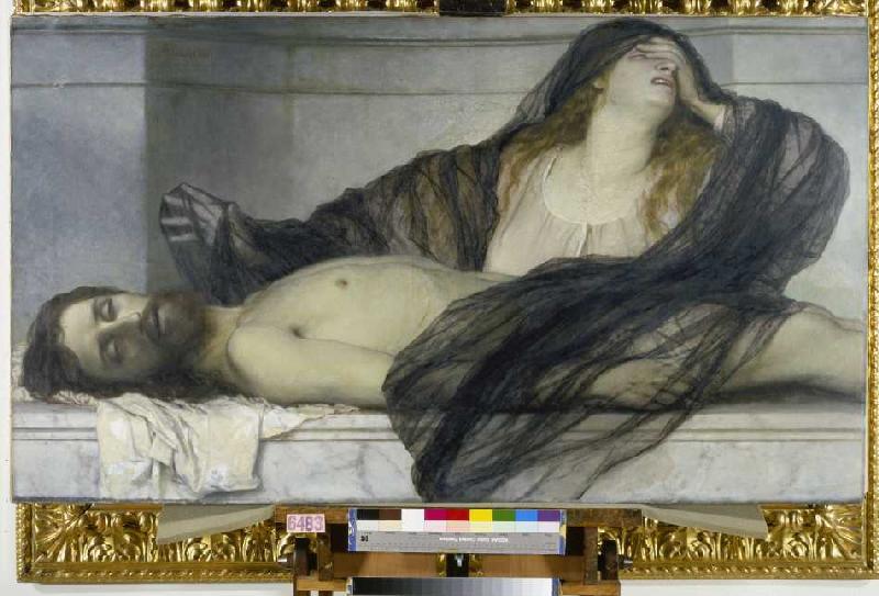 Die trauernde Magdalena. von Arnold Böcklin