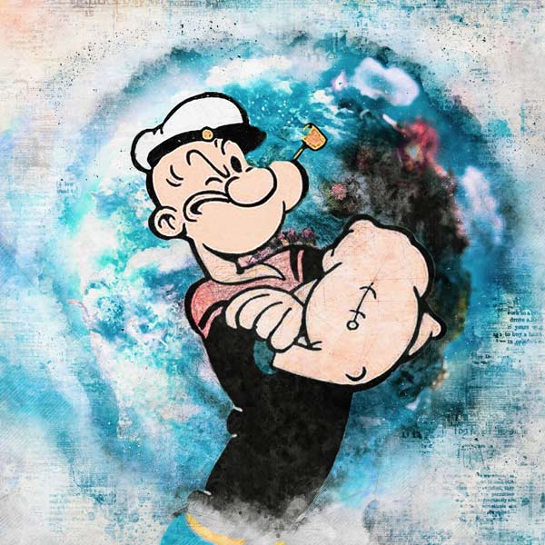 Popeye peinture fin von Benny Arte