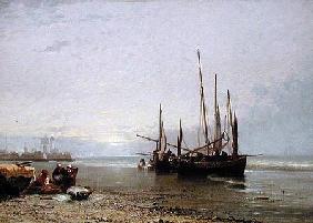 Luggers on the Beach at Treport 1885