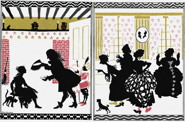 Illustration zum Märchen von Aschenputtel von Arthur Rackham